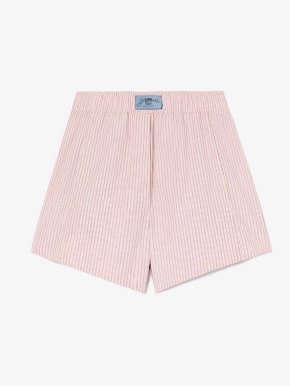GANNI Pink Striped Elasticated Organic Cotton Boxer Shorts Size Small/4 NWOT new